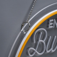 Enseigne lumineuse personnalisée en néon acrylique pour intérieur, certifiée CE, pour Noël, restaurant, boutique de hamburgers, menu lumineux, 10W