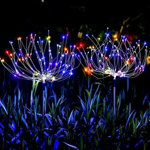 Led Sparkler Light Fireworks Outdoor Solar Garden Lights Low Voltage Landscape Firework Lights Decoration