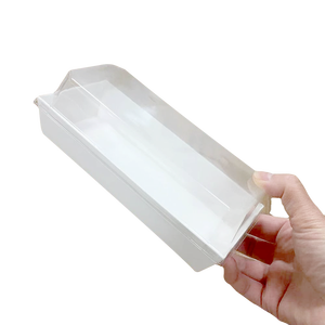 Accept Custom Box with Clear Lid Hot Dog Box Paper Tray Kraft Paper Food Packaging Disposable Food & Beverage Packaging
