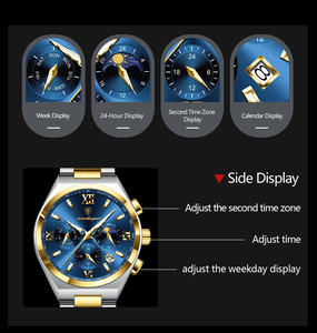 POEDAGAR 688, <span class=keywords><strong>reloj</strong></span> de pulsera de lujo para Hombre de negocios, <span class=keywords><strong>reloj</strong></span> de fecha luminoso <span class=keywords><strong>Original</strong></span> para Hombre, relojes de cuarzo de acero inoxidable para Hombre, <span class=keywords><strong>Reloj</strong></span> para Hombre - Product Image 5