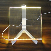 Tablero de Mensajes LED, Tablero de Notas, Panel de Borrado en Seco con Soporte, Tablero de Dibujo Acrílico de Borrado en Seco, Regalo, Adorno Navideño