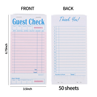 Blocs-notes de commande de nourriture personnalisés avec logo durable, blocs-notes numérotés en vrac pour serveurs, carnets de commande pour serveuses pour les restaurants