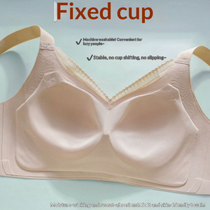 무선 플러스 사이즈 브라 큰 가슴 여성용 통기성 섹시 레이스 심리스 디자인 데일리 브라 - Product Image 3