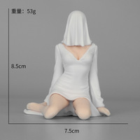 Figura de PVC de la Serie Chica Fantasma Blanca, Modelo de Halloween, Estatua de Belleza, Figura de Chica Hermosa con Vestido de Sirena, Adorno Unisex