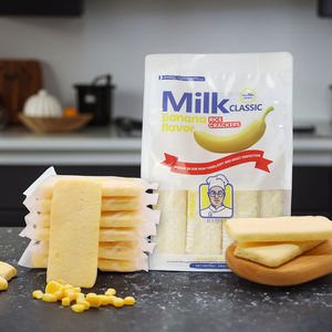 Crema/uovo/Banana granchio aromatizzato nutriente e sano Cracker di riso soffiato al forno Semi-morbido per alimenti per neonati da 112g confezione da snack - Product Image 1