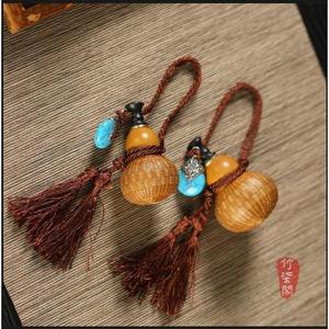Handmade Bamboo Woven Gourd Ornament Natural Craft Decor Guizhou Art Collectible - Product Image 5