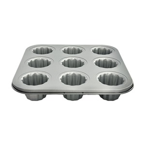 Molde antiadherente para canelés de 12 cavidades, dorado y plateado, apto para horno, para hornear en casa - Product Image 2