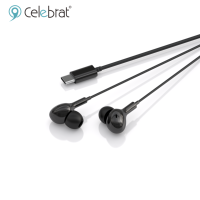Penjualan Panas Earphone Berkabel Tipe-C D13 dengan Mikrofon Tahan Air IPX-4 Cetakan Khusus untuk iPhone.