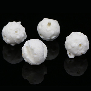 Bola de cerámica de alúmina porosa perforada, soporte personalizado de fábrica, 6mm, 10mm, 25mm, muestra gratis, cerámica Industrial redonda gris - Product Image 1