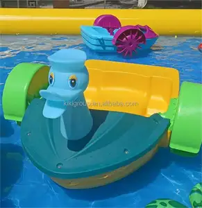 Professional supplier water activities aqua toy with light kids hand paddle boat for frame swimming pool