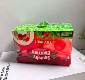 ของเล่นบีบเชอร์รี่นุ่มนิ่ม บรรเทาความเครียด สำหรับเด็กและผู้ใหญ่ ของขวัญรูปเชอร์รี่นุ่มนิ่ม สำหรับเคี้ยวและบีบเล่น - Product Image 5