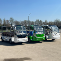 Bus électrique de tourisme entièrement fermé à 14 places, batterie lithium 96V, moteur AC, pour attraction touristique