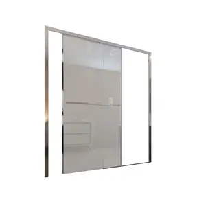 Space N1C Laundry Shower - 6mm Glass & Oxidized Aluminum - Sliding Door - 165.5-170x200cm - Practical and Resilient