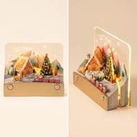 Bloc-notes en papier 3D miniature, notes stéréoscopiques, sac et papeterie de poche