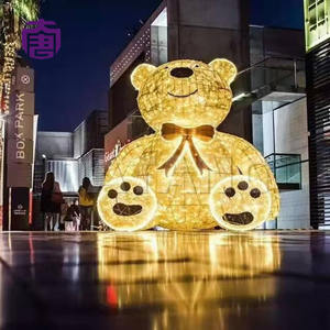 Outdoor Christmas Ip65 Decoration Shopping Mall Commercial 3d Lighted Teddy Bear <b>Light</b> - Product Image 2