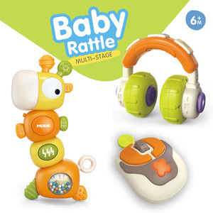 Baby Rattle <b>Music</b> Teether Toy For 0-3 Years Infants Plastic Unisex Chewable With Sound Light - Product Image 5