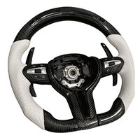 Volant automobile en fibre de carbone véritable avec LED pour BMW E46, F10, F30, E60, F15, F90, F80, G20, G30, M3, M4, M5, X5