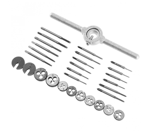 Kit d'outils de filetage métrique en métal de 31 pièces, comprenant des <span class=keywords><strong>tarauds</strong></span> <span class=keywords><strong>et</strong></span> des <span class=keywords><strong>filières</strong></span> - Product Image 5