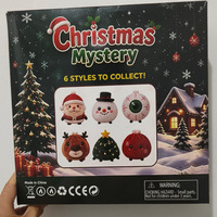 Peluches de Noël en forme de boulette, Père Noël, Bonhomme de neige, Renne, Poupées en peluche, Boîte mystère de Noël, Jouet doux et moelleux, Cadeau de Noël pour enfant