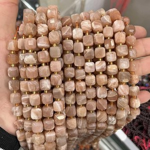 Perles carrées à facettes <span class=keywords><strong>de</strong></span> 8 mm en <span class=keywords><strong>cornaline</strong></span> et sodalite blanche, perles <span class=keywords><strong>de</strong></span> quartz pour la fabrication <span class=keywords><strong>de</strong></span> bijoux, vente en gros - Product Image 4