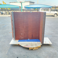 Condenseur HANXIN haute efficacité en forme de L à tubes-côtes en cuivre pour unité de climatisation de réfrigérateur, système de refroidissement d'air commercial, qualité export