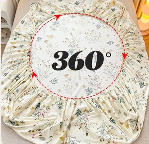 Set di Lenzuola Enchanted Meadow, Armonia Floreale in Beige, Set di Lenzuola in Morbido Cotone Premium con Tasca Profonda - Product Image 3