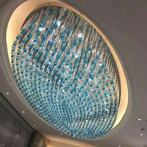 Lámpara de cristal cuadrada decorativa, luz de techo led moderna - Product Image 6