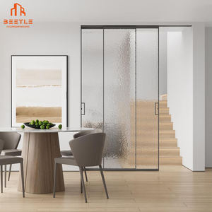 Pont cassé <span class=keywords><strong>noir</strong></span> grand cadre de porte en verre coulissant en aluminium extérieur pour Villas House - Product Image 5