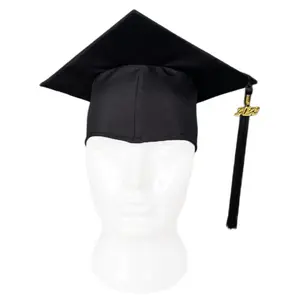 Topi wisuda Matte dengan rumbai untuk dewasa SMA dan sarjana
