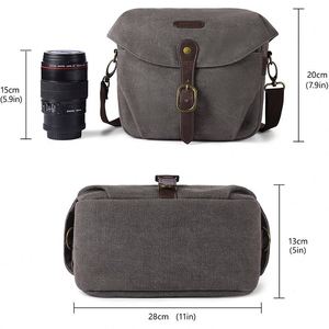 Échantillon gratuit : Sac de transport unisexe professionnel vintage décontracté et étanche pour appareil photo numérique reflex numérique et caméra vidéo, idéal pour la photographie - Product Image 2