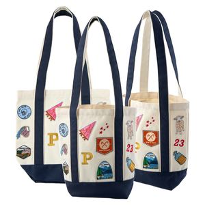 Tái sử dụng mua sắm Tote Túi chắp vá Vải Tote Túi cá nhân tùy chỉnh logo cho hàng ngày và làm cỏ Quà Tặng - Product Image 3