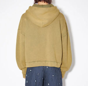 100% algodón en blanco sudaderas con capucha de peso pesado grueso Logotipo de impresión personalizada gota hombro aterciopelado sudadera sudaderas con capucha para hombres - Product Image 6