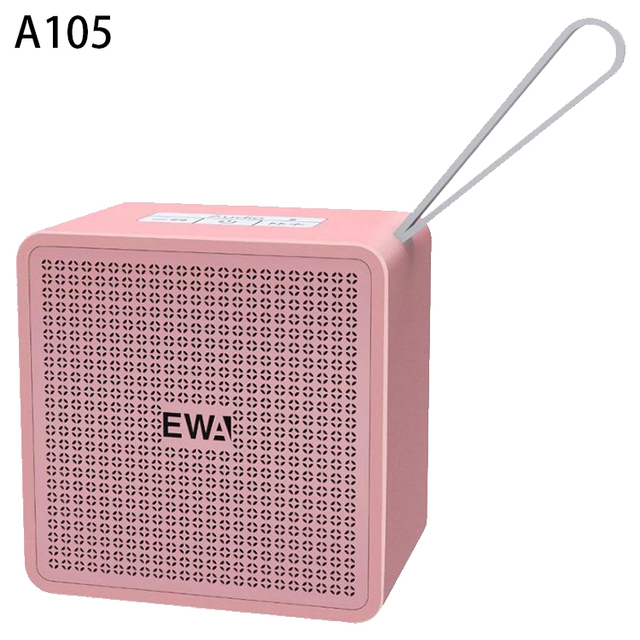 EWA-A105 Square Bt Speaker Interconnected Super Bass HiFi TWS Wireless Portable Outdoor Audio Dual Speakers TFT Card Support