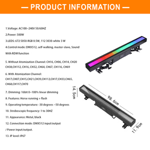 Nuevas luces de escenario autoacopladas estroboscópicas de barra de luz <span class=keywords><strong>LED</strong></span> impermeables con atomización - Product Image 6