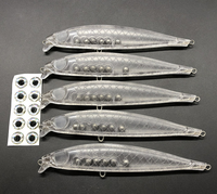 Leurre de pêche dur non peint type Minnow 180mm 37.2g, corps d'appât artificiel, yeux 3D 14mm, 10 pièces, 279 ABS OEM