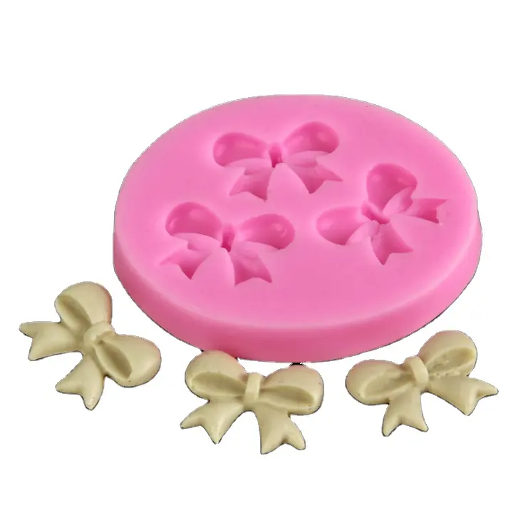 Bowknot fiore Silicone fondente stampo strumenti per decorare torte sapone stampo per cioccolato silicone
