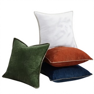 “Modern Farmhouse <b>Decorative</b> <b>Pillow</b> Cover, Woven Chenille Throw Cushion with Invisible Zipper, Soft Textured Square <b>Pillow</b> Case - Product Image 1