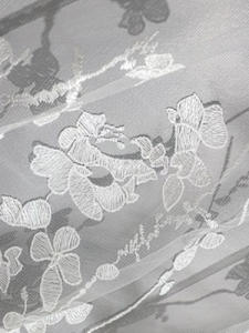 Vente directe d'usine, tissu en maille tricotée en forme de feuille de saule pleureur, 100% acrylique, résistant à l'abrasion, dentelle pour robe de mariée, garniture de vêtement - Product Image 2