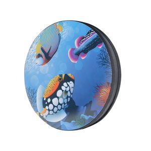 Nuevo Tambor Orff con Diseño de Olas Oceánicas, Instrumento de Percusión de 10 Pulgadas, Tambor de Mano con Temática Oceánica - Product Image 5