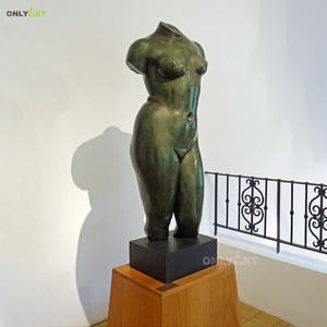 Statue de Vénus de Milo <span class=keywords><strong>nue</strong></span> en bronze de haute qualité, déesse Aphrodite, torse, décorations d'intérieur - Product Image 1
