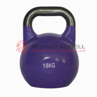 Kettlebell de compétition en acier creux VOBELL avec poids personnalisable (4kg-92kg), couleur et logo personnalisables pour l'entraînement CrossFit