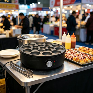 Máquina para Hacer Crepas y Panqueques Eléctrica Multifuncional Portátil Antiadherente para Cocina, <span class=keywords><strong>Desayuno</strong></span> y Meriendas - Product Image 4
