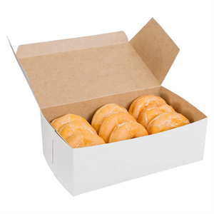 LOKYO custom printed logo food grade paper doughnut cake donut box disposable bakery packaging box