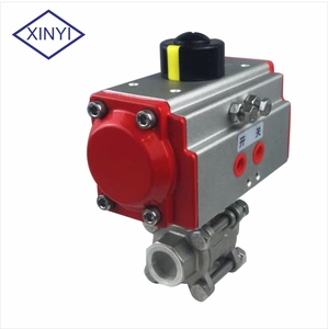 Dn32 Pn16 CF8M 1000WOG <strong>LPG</strong> Small 3 PCS 3 Pieces Pneumatic Actuators Screw Float Ball <strong>Valve</strong> - Product Image 4