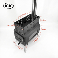 Poêle de camping portable Kawagebo Kamp (KK) OEM pour sauna, tente chauffante, en acier au carbone, à bois, à combustible solide