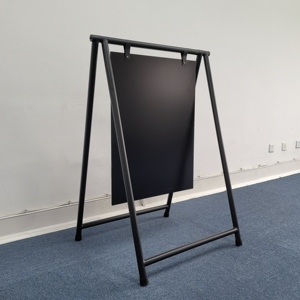 Expositor de acero de doble cara para publicidad, cartelera de pie para suelo, letrero sencillo colgante para <span class=keywords><strong>pavimento</strong></span>, venta al por mayor - Product Image 1