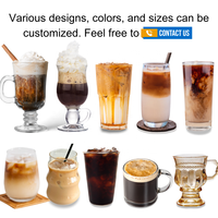 Mug en verre borosilicate à double paroi avec poignée, personnalisable avec logo, 300 ml, compatible micro-ondes et lave-vaisselle, transparent, classique, cadeau idéal pour le thé, vente chaude Xipan