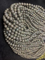 Chaîne de perles en coquille d'ormeau naturelle YMJ, 6 mm, 8 mm, 10 mm, perles en mosaïque, breloques, certifiées GIC pour la fabrication de bijoux, bracelet