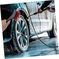 Trend ing Universal Wheel Reifen reinigungs set Rote Borste Zubehör Lang griff PP Rad Felgen reinigungs bürste Wasch handtuch Detail lierung