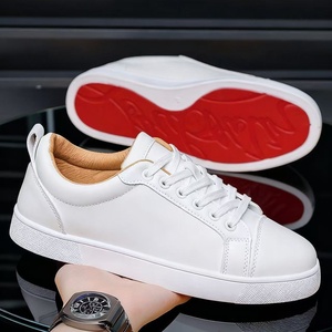 Chaussures décontractées à lacets pour hommes, design européen, semelle rouge, vente en <span class=keywords><strong>gros</strong></span>, baskets tendance pour garçons, chaussures <span class=keywords><strong>de</strong></span> sport noires pour hommes, blanches - Product Image 5